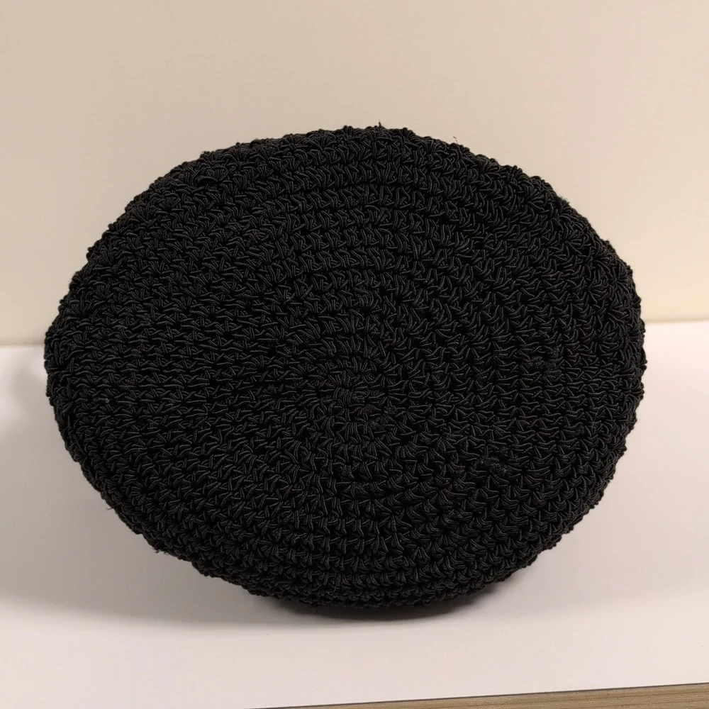 Frankie & Johnnie Vintage Black Crochet Hobo Shoulder Bag & Coin Purse